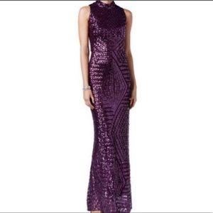 Vince Camuto Plum Sequin long dress